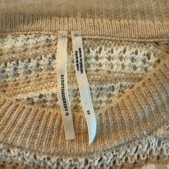 By‎ Anthropologie Open-Stitch Checkered Sweater - Picture 4 of 6